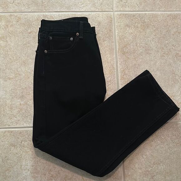 Levi's Black Straight Leg Jeans Classic Style - Picture 1 of 6
